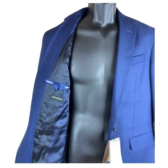 NWT Massimo Dutti Viscose Dark Blue Jacket Size 40 - Picture 6 of 13